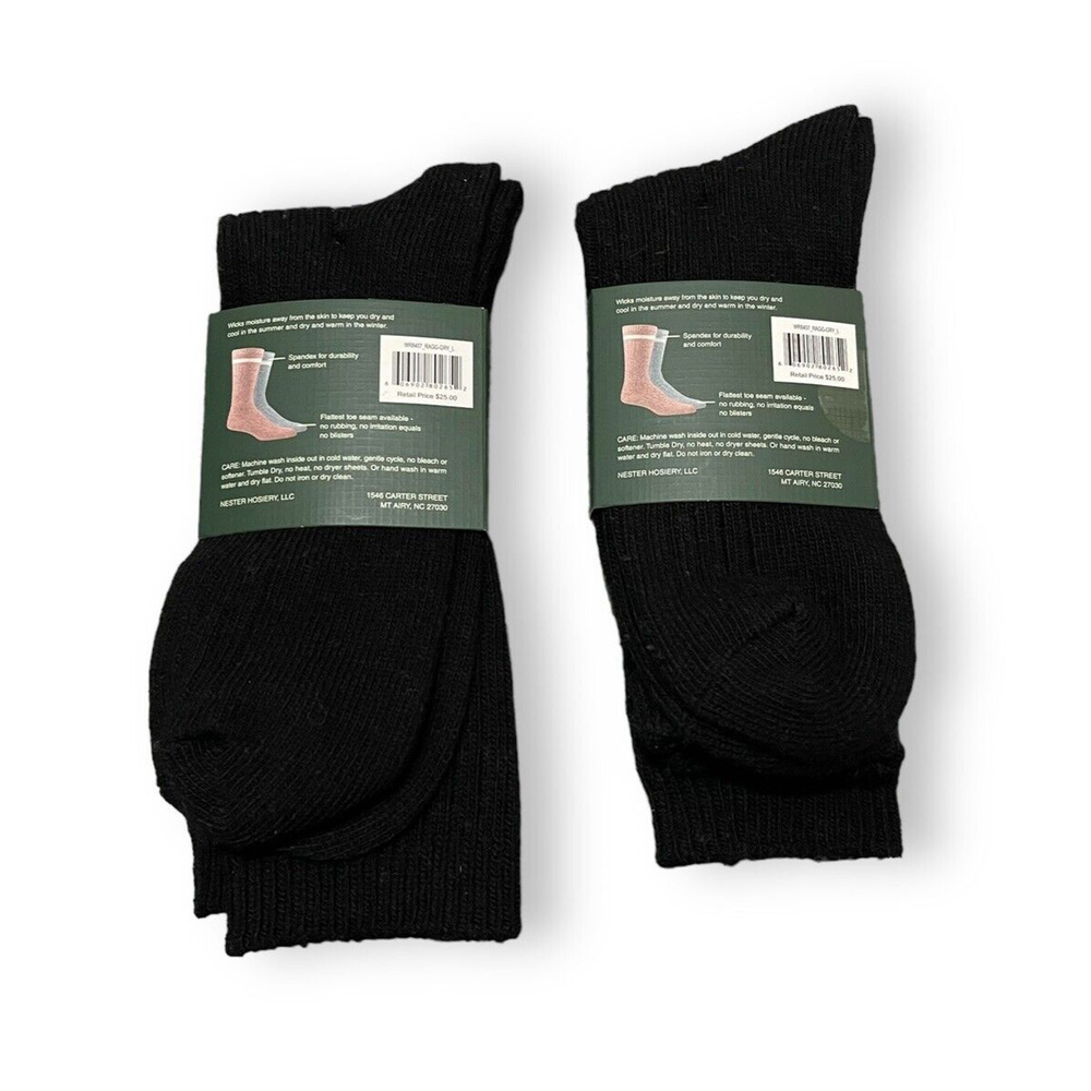 Men’s Woolrich Wool 4-Pair Warm Winter Crew Socks Green Label Collection L - Picture 2 of 5